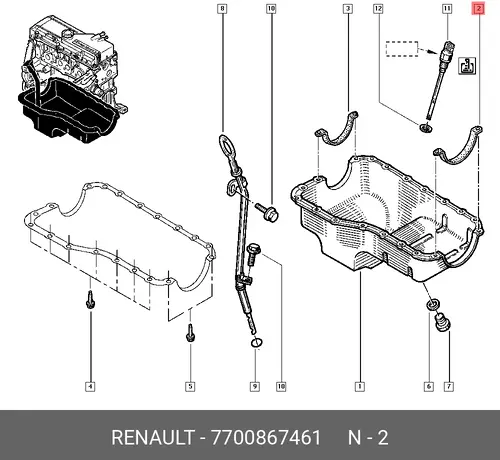 Фильтр воздушный RENAULT 7700867461