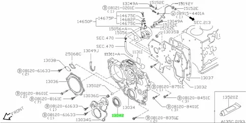 САЛЬНИК NISSAN 1351043G01