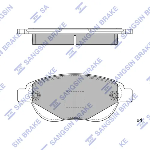 Тормозные колодки дисковые SANGSIN SP2152