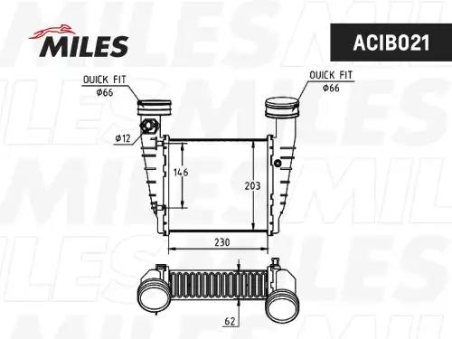 Интеркулер MILES ACIB021