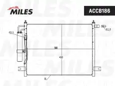 Радиатор кондиционера (конденсатор) MILES ACCB186