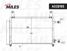 Радиатор кондиционера (конденсатор) MILES ACCB185