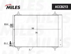 Радиатор кондиционера (конденсатор) MILES ACCB213