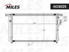 Радиатор кондиционера (конденсатор) MILES ACCB225