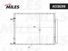 Радиатор кондиционера (конденсатор) MILES ACCB299