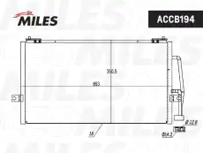 Радиатор кондиционера (конденсатор) MILES ACCB194