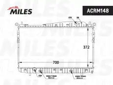 Радиатор системы охлаждения двигателя MILES ACRM148