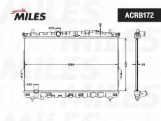 Радиатор системы охлаждения двигателя MILES ACRB172