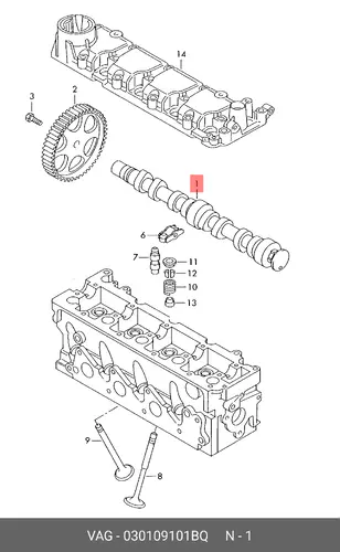 Распредвал VAG 030109101BQ