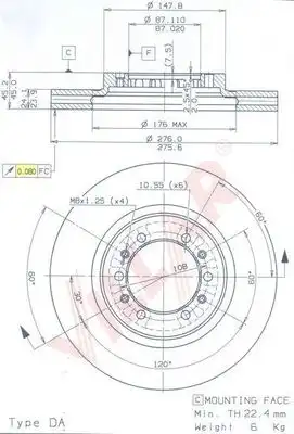 Тормозной диск VILLAR 628.1501