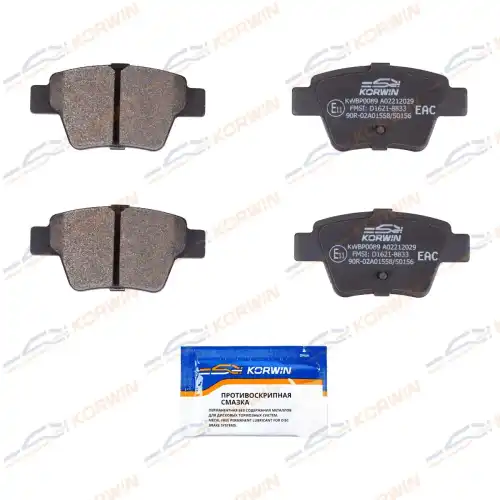 Тормозные колодки дисковые KORWIN KWBP0089