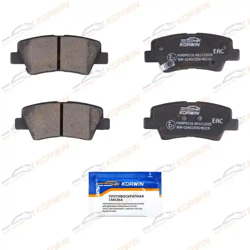 Тормозные колодки дисковые KORWIN KWBP0116