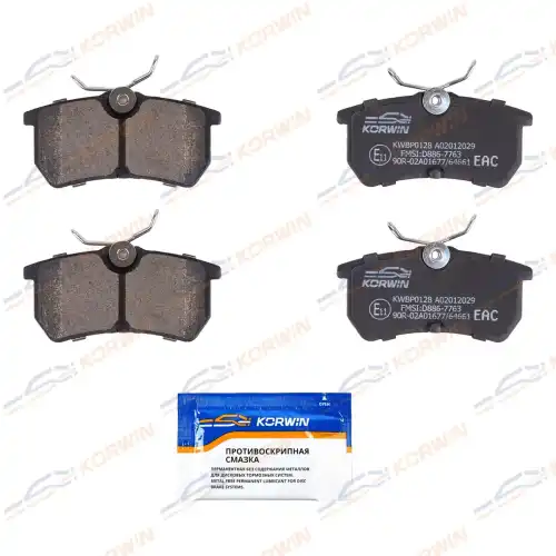 Тормозные колодки дисковые KORWIN KWBP0128