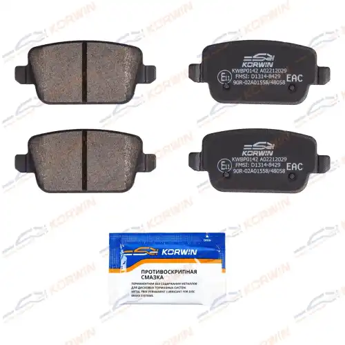 Тормозные колодки дисковые KORWIN KWBP0142