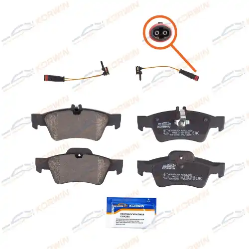 Тормозные колодки дисковые KORWIN KWBP0304