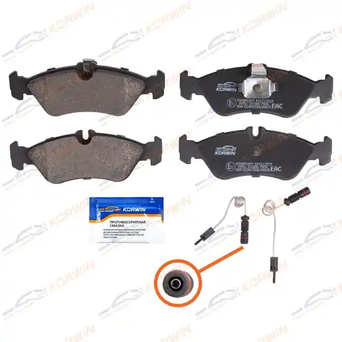 Тормозные колодки дисковые KORWIN KWBP0307