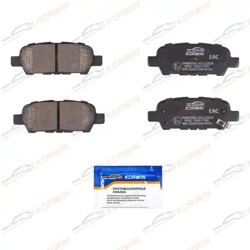 Тормозные колодки дисковые KORWIN KWBP0363