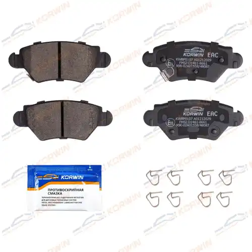Тормозные колодки дисковые KORWIN KWBP0107