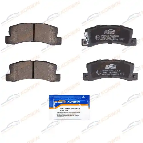 Тормозные колодки дисковые KORWIN KWBP0332