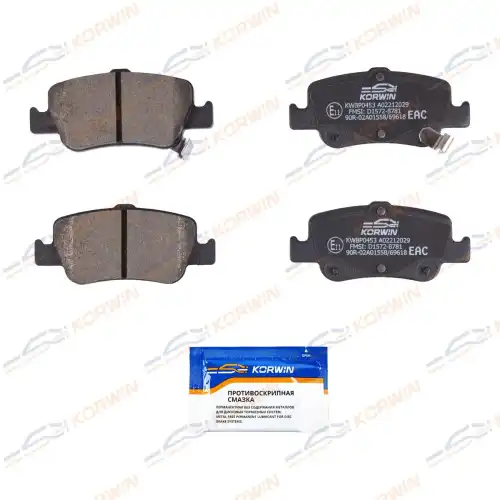 Тормозные колодки дисковые KORWIN KWBP0453