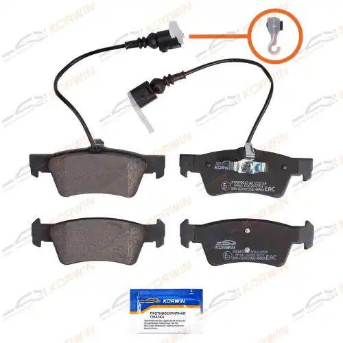 Тормозные колодки дисковые KORWIN KWBP0512
