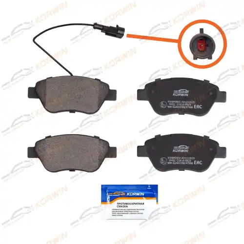 Тормозные колодки дисковые KORWIN KWBP0002