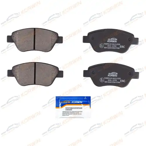 Тормозные колодки дисковые KORWIN KWBP0120