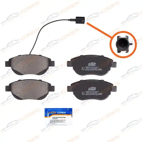 Тормозные колодки дисковые KORWIN KWBP0093