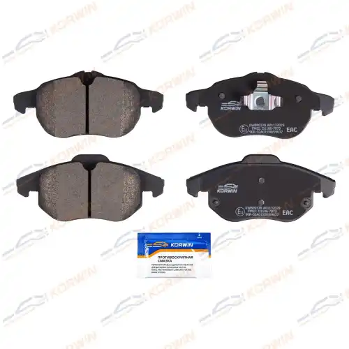 Тормозные колодки дисковые KORWIN KWBP0378