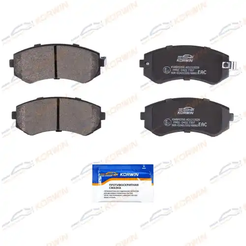 Тормозные колодки дисковые KORWIN KWBP0350