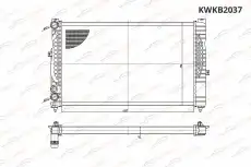 Радиатор системы охлаждения двигателя KORWIN KWKB2037