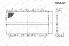 Радиатор системы охлаждения двигателя KORWIN KWKB2047