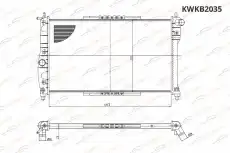 Радиатор системы охлаждения двигателя KORWIN KWKB2035