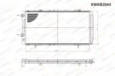 Радиатор системы охлаждения двигателя KORWIN KWKB2044