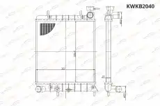 Радиатор системы охлаждения двигателя KORWIN KWKB2040