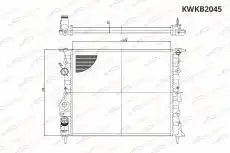 Радиатор системы охлаждения двигателя KORWIN KWKB2045