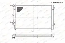Радиатор системы охлаждения двигателя KORWIN KWKB2046