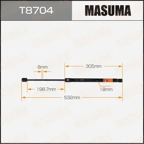 Амортизатор капота MASUMA T8704