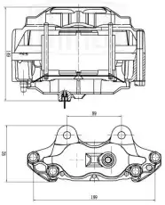 Суппорт тормозной TRIALLI CF 002434
