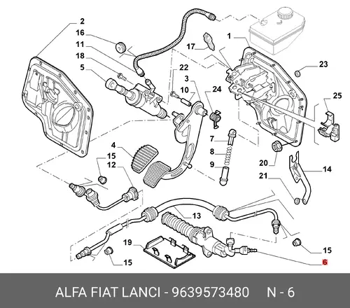 Цилиндр сцепления LANCIA 9639573480