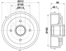 Тормозной барабан TRIALLI TF 226791