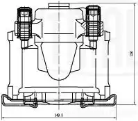 Суппорт тормозной TRIALLI CF 202502 передняя ось справа