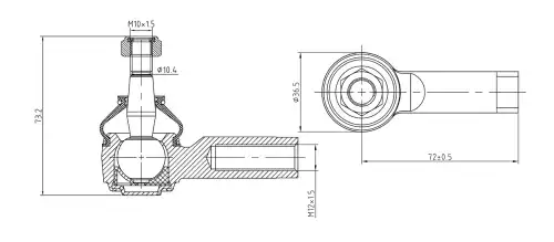 Рулевая тяга S&K SKTE1085