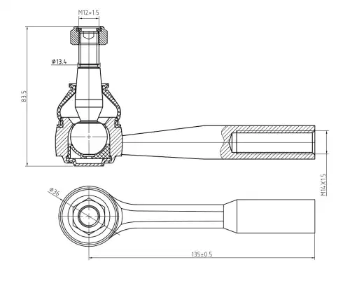 Рулевая тяга S&K SKTE1088