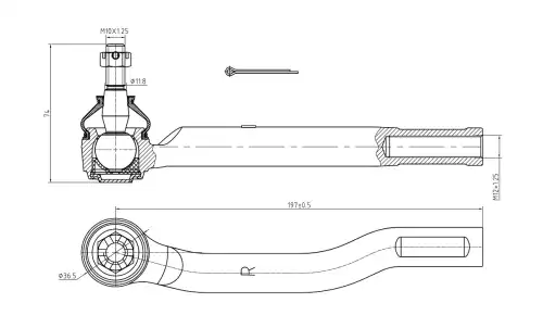 Рулевая тяга S&K SKTE2058