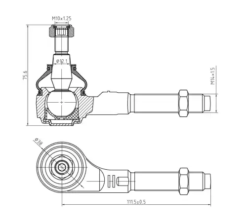Рулевая тяга S&K SKTE2073