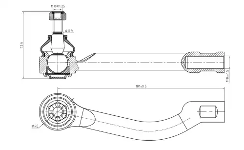 Рулевая тяга S&K SKTE2082