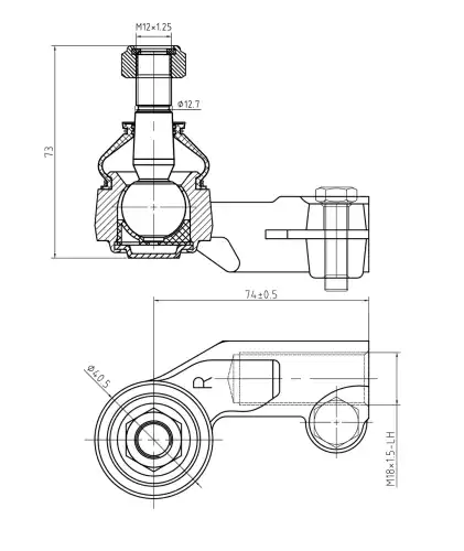 Рулевая тяга S&K SKTE2124