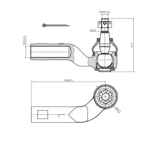 Рулевая тяга S&K SKTE2125