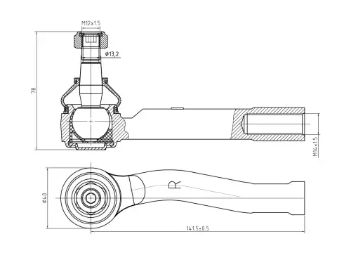 Рулевая тяга S&K SKTE2128